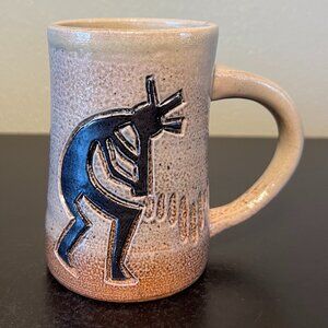 Handcrafted Kokopelli Flute Player Native American Pottery Mug ~ Artist Signed